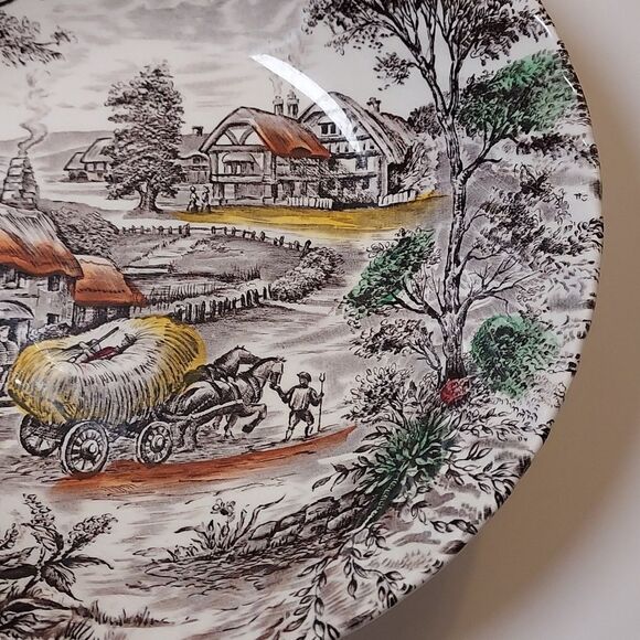 Yorkshire Ironstone Serving Bowl Round 9 Inches VINTAGE - Picture 3 of 11